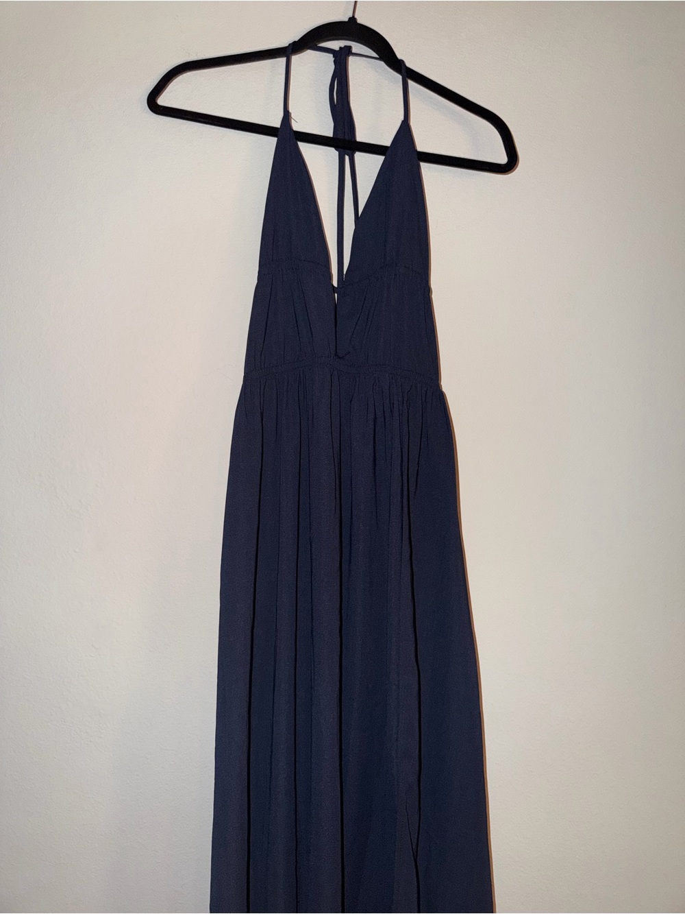 Navy Halter One-Piece Kids Dress